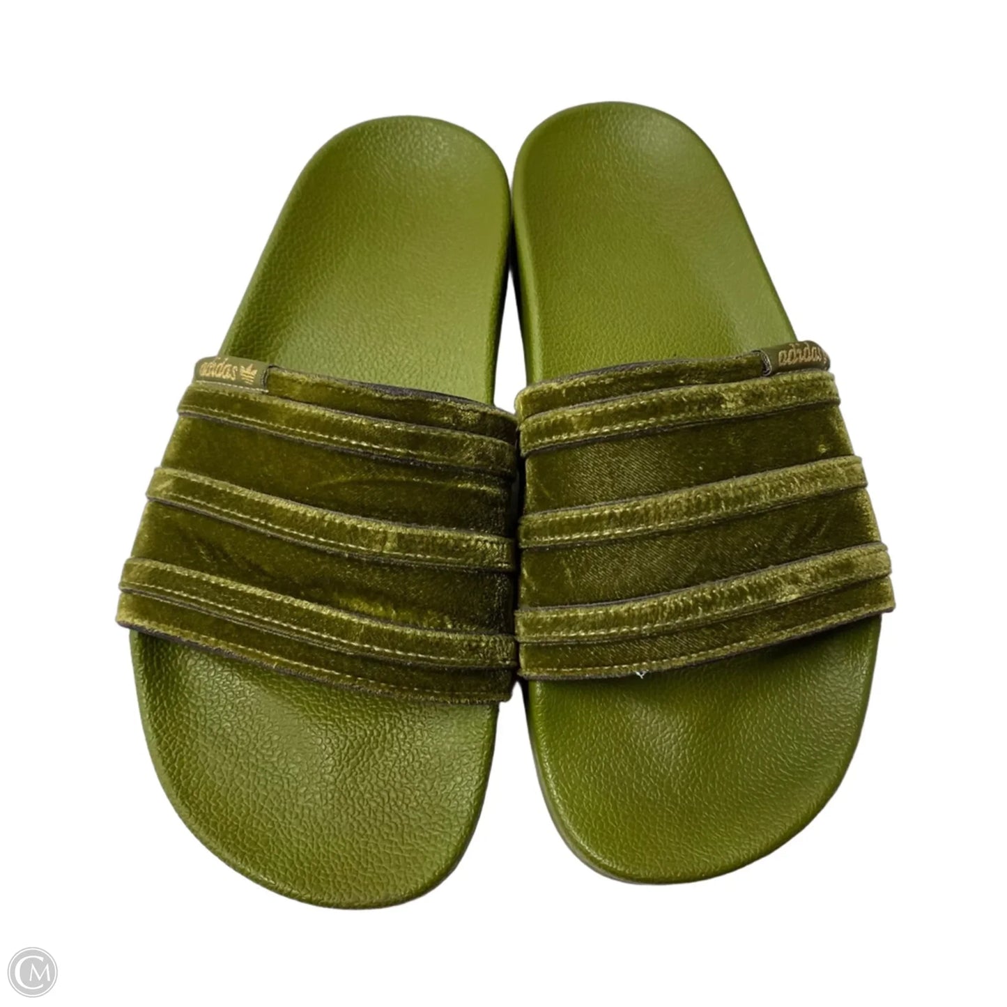 Sandals Flats By Adidas In Green, Size: 8