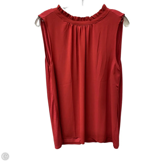 Top Sleeveless By Loft In Red, Size: M