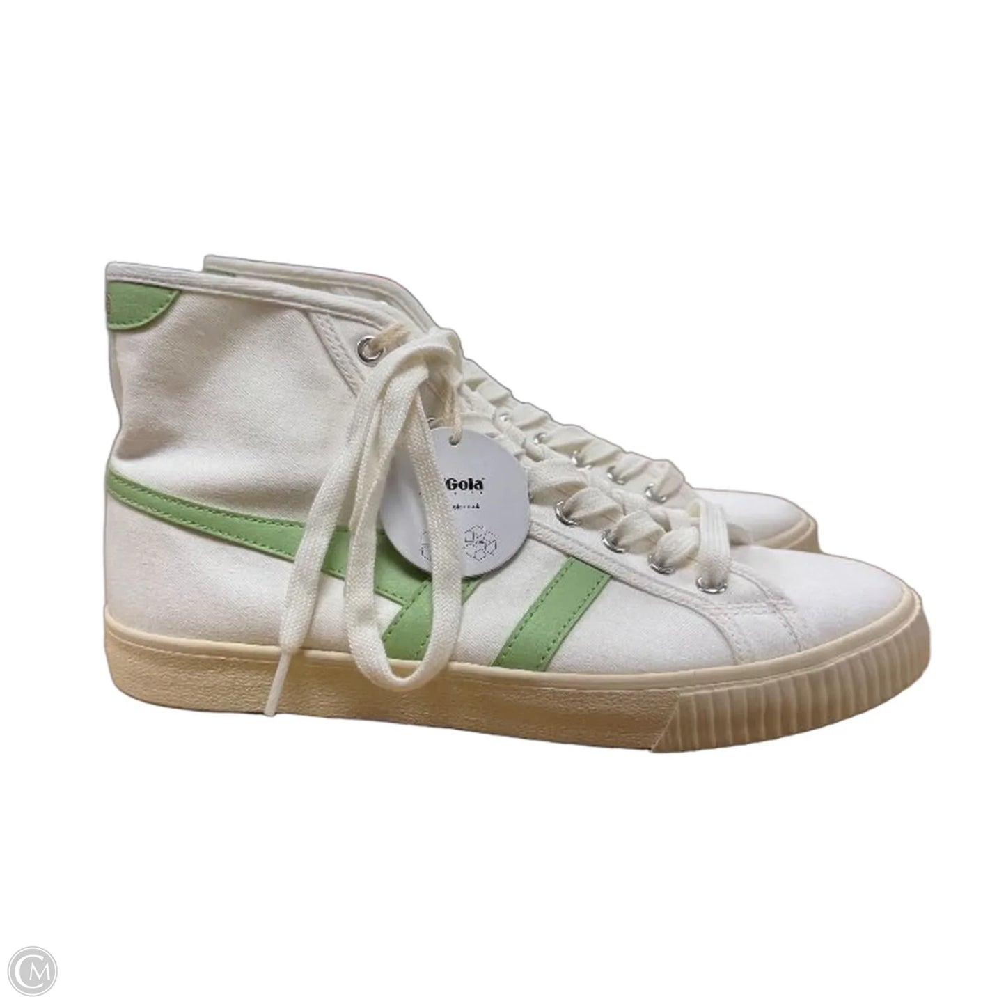 Shoes Sneakers By Gola In Cream & Green, Size: 10