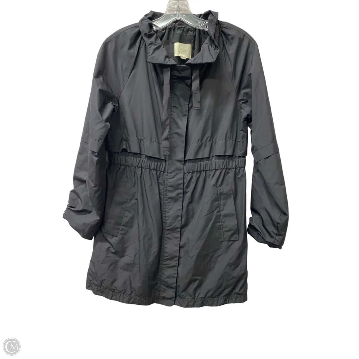 Jacket Windbreaker By Loft In Black, Size: Sp