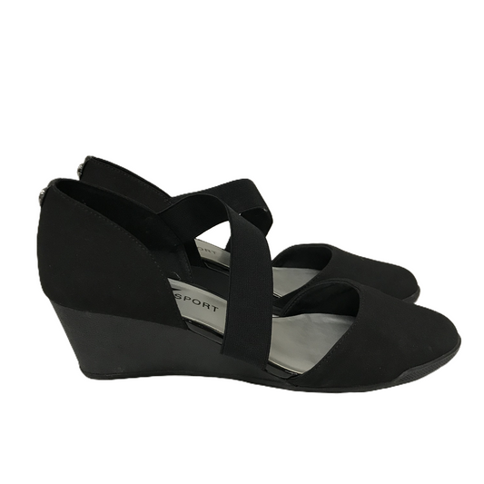 Black Shoes Heels Wedge By Anne Klein, Size: 10