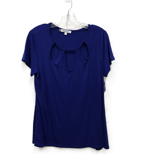 Blue Top Short Sleeve By Jennifer Lopez, Size: L