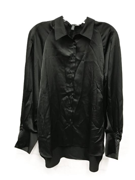 Black Top Long Sleeve By Ellen Tracy, Size: M