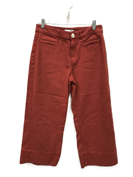 Red Jeans Cropped By Loft, Size: 4