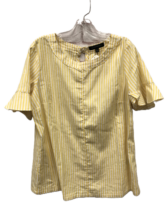 Yellow Top Short Sleeve By Banana Republic, Size: L