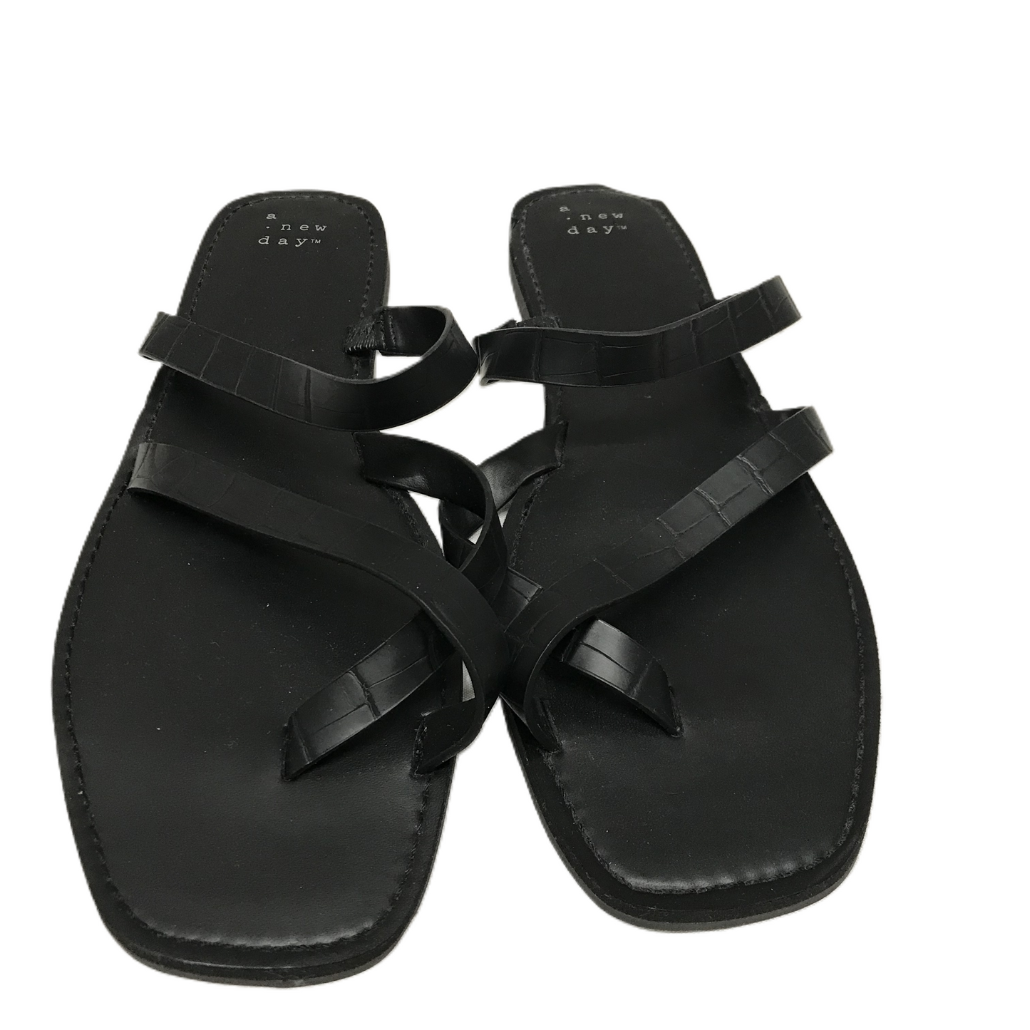 Black Sandals Flats By A New Day, Size: 10