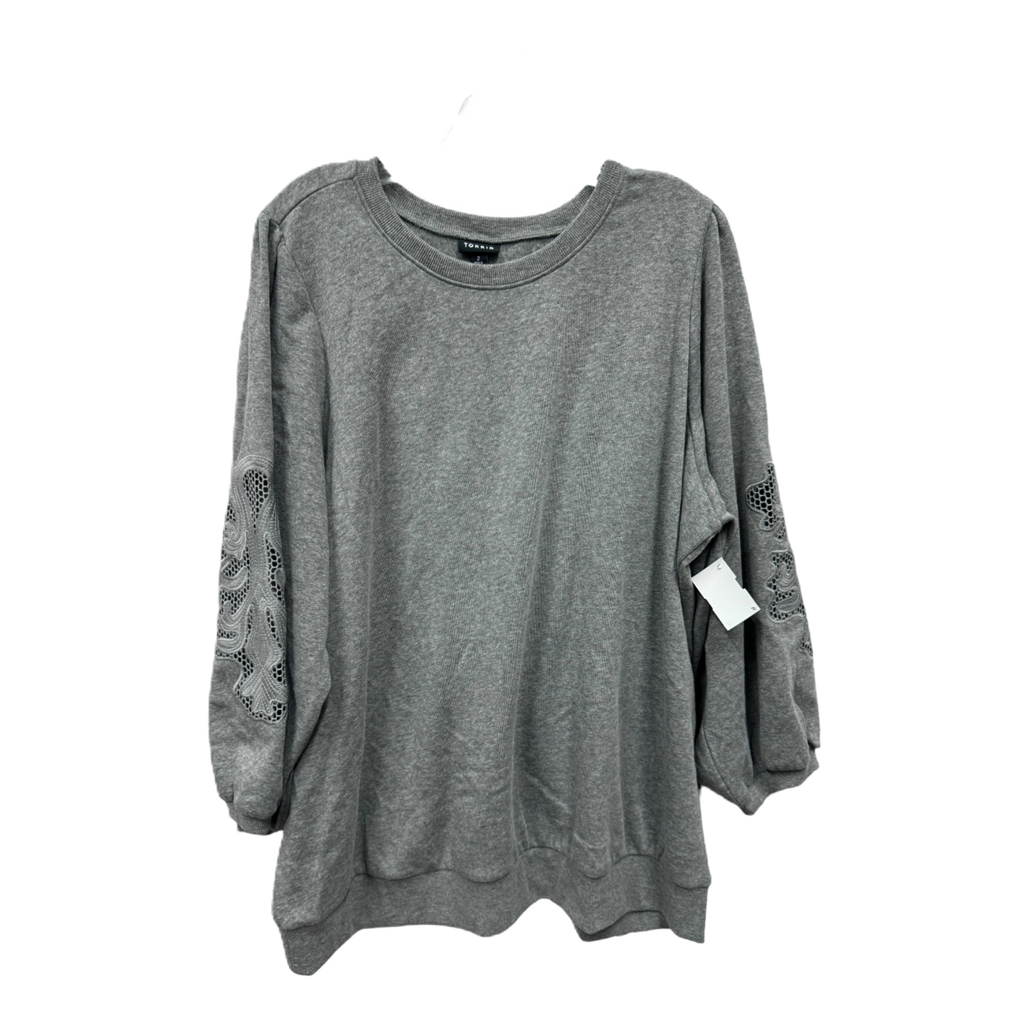 Grey Top Long Sleeve By Torrid, Size: 2x