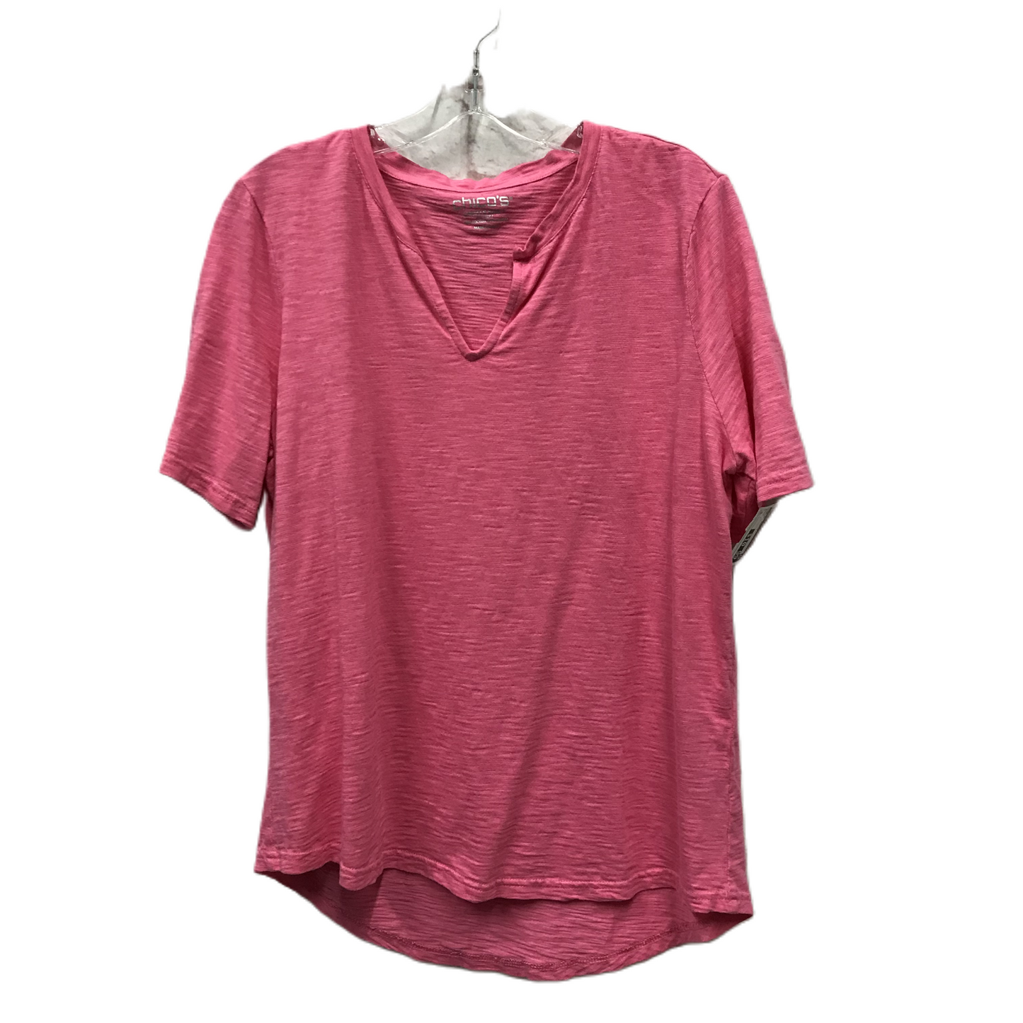 Pink Top Short Sleeve Basic By Chicos, Size: L