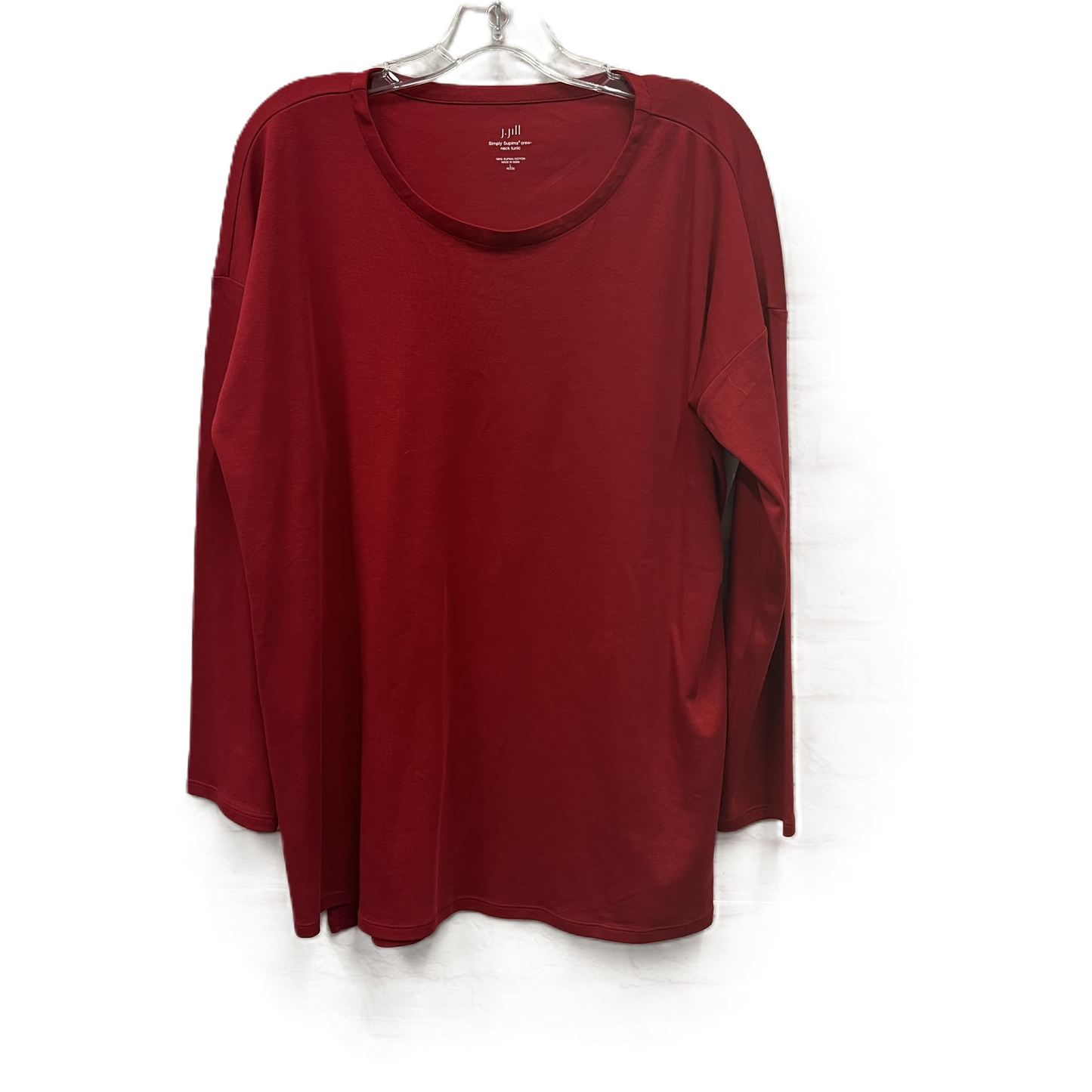 Top Long Sleeve Basic By J. Jill In Red, Size: L