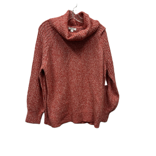 Sweater By Nine West In Red & White, Size: L