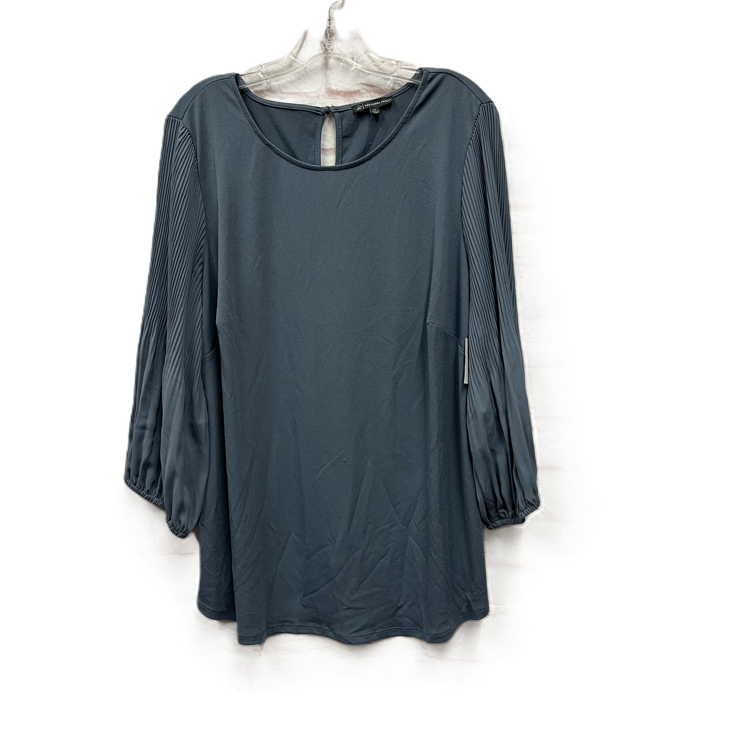 Top Long Sleeve By Adrianna Papell In Blue, Size: 1x