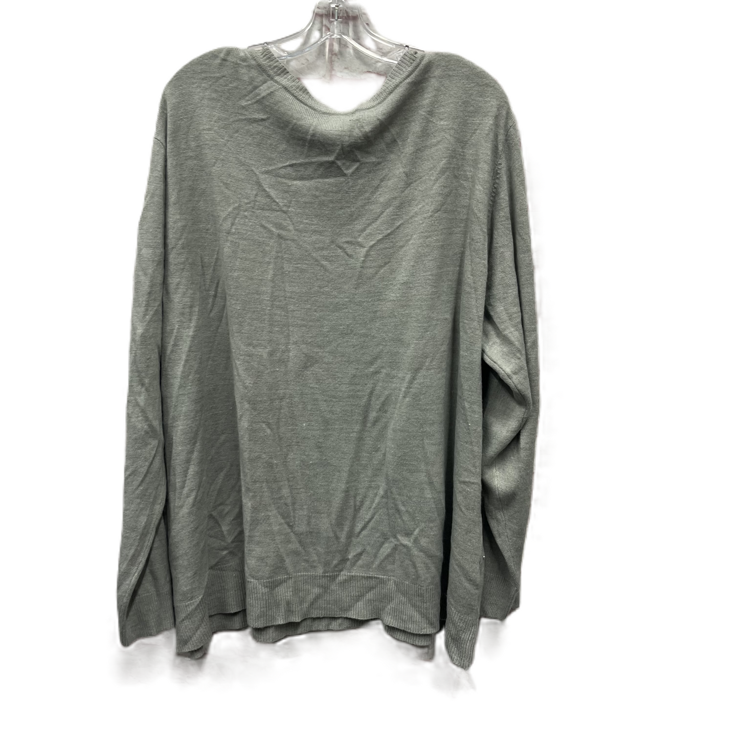 Sweater By Basic Editions In Grey, Size: 3x