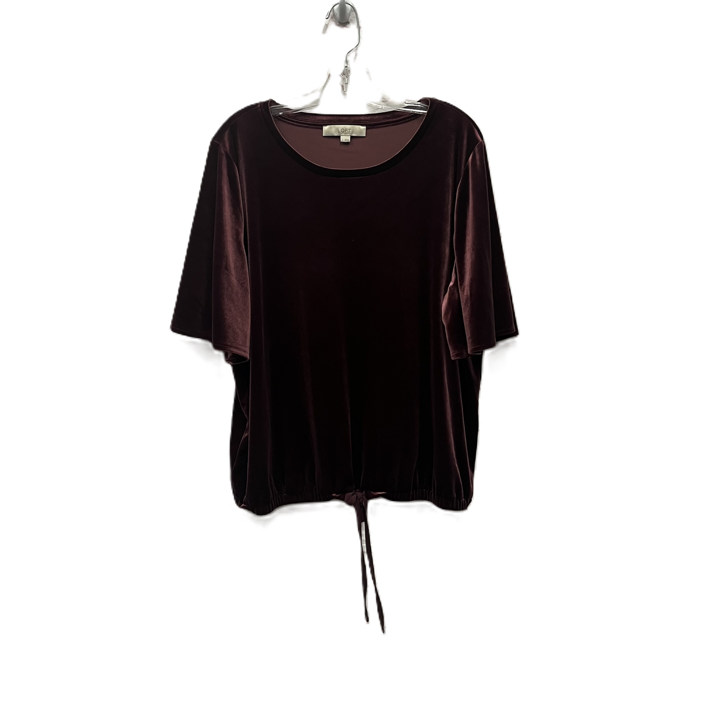 Top Short Sleeve By Loft In Purple, Size: L