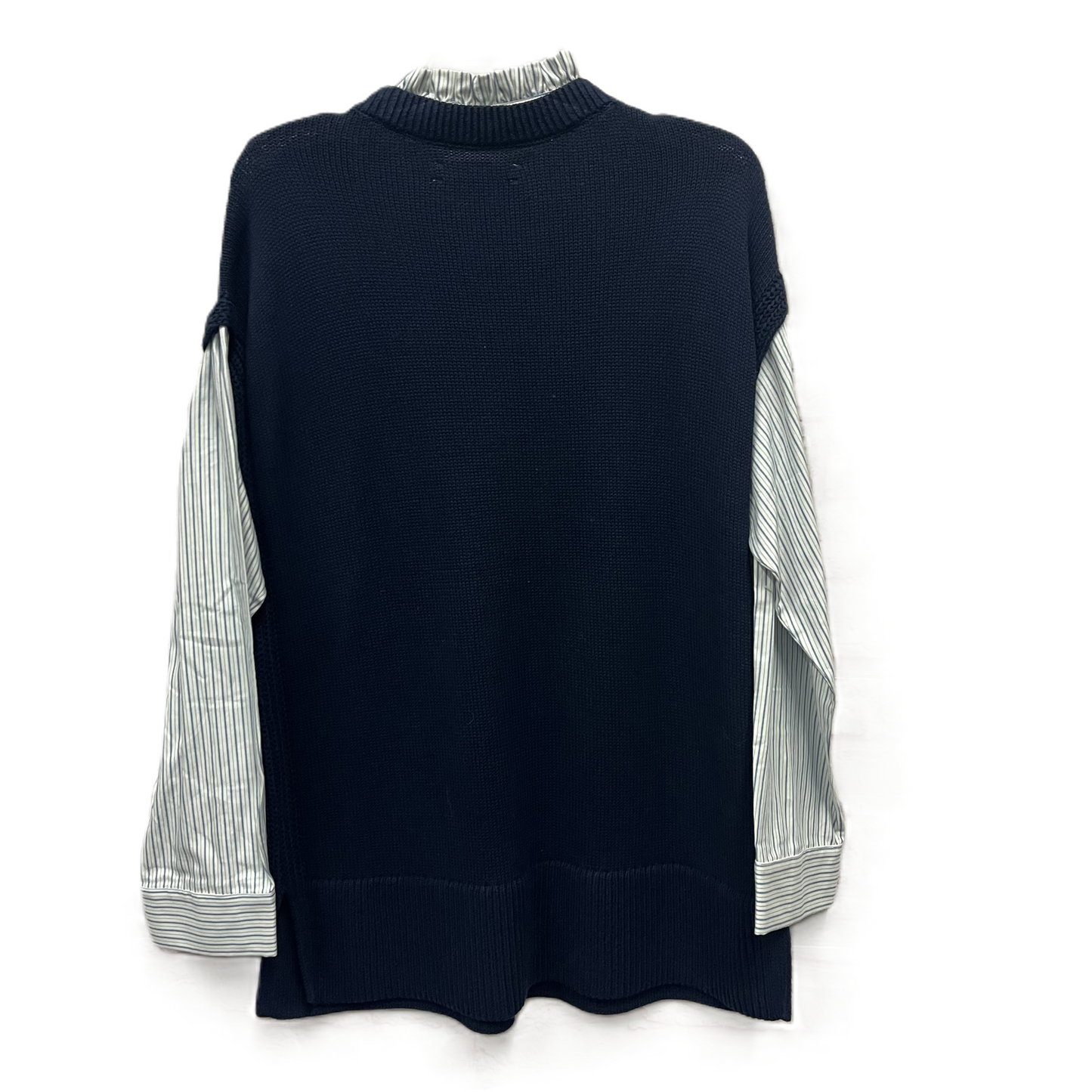 Top Long Sleeve By Loft In Blue & White, Size: Xl