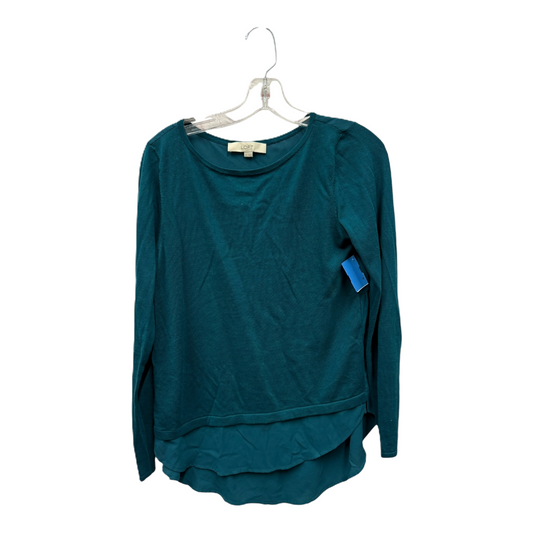 Top Long Sleeve By Loft In Teal, Size: Xs