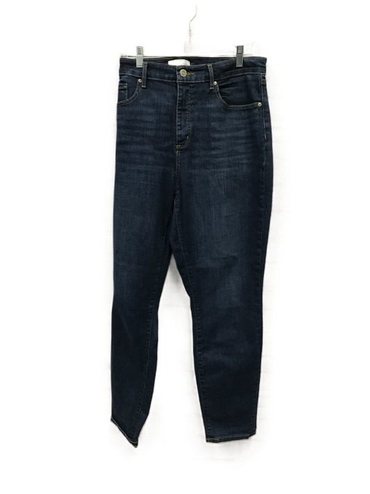 Blue Denim Jeans Skinny By Loft, Size: 14