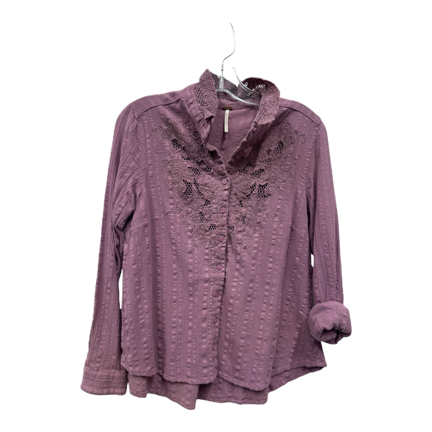 Purple Top Long Sleeve By Free People, Size: Petite   S