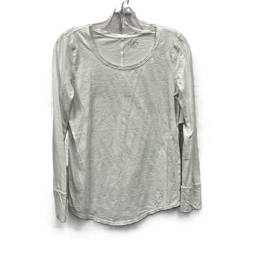 Top Long Sleeve By Loft In White, Size: S