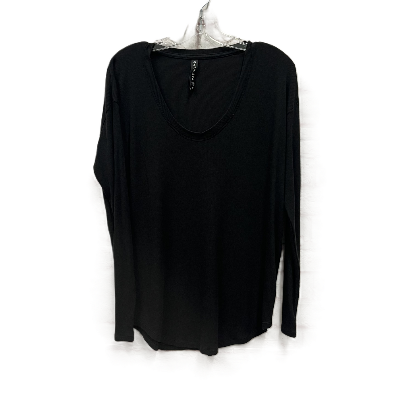 Top Long Sleeve By Athleta In Black, Size: M