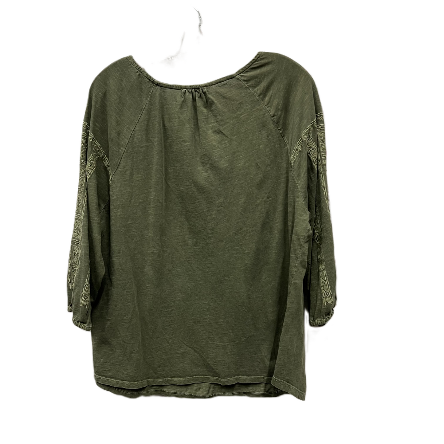 Top Long Sleeve By Lucky Brand In Green, Size: 1x