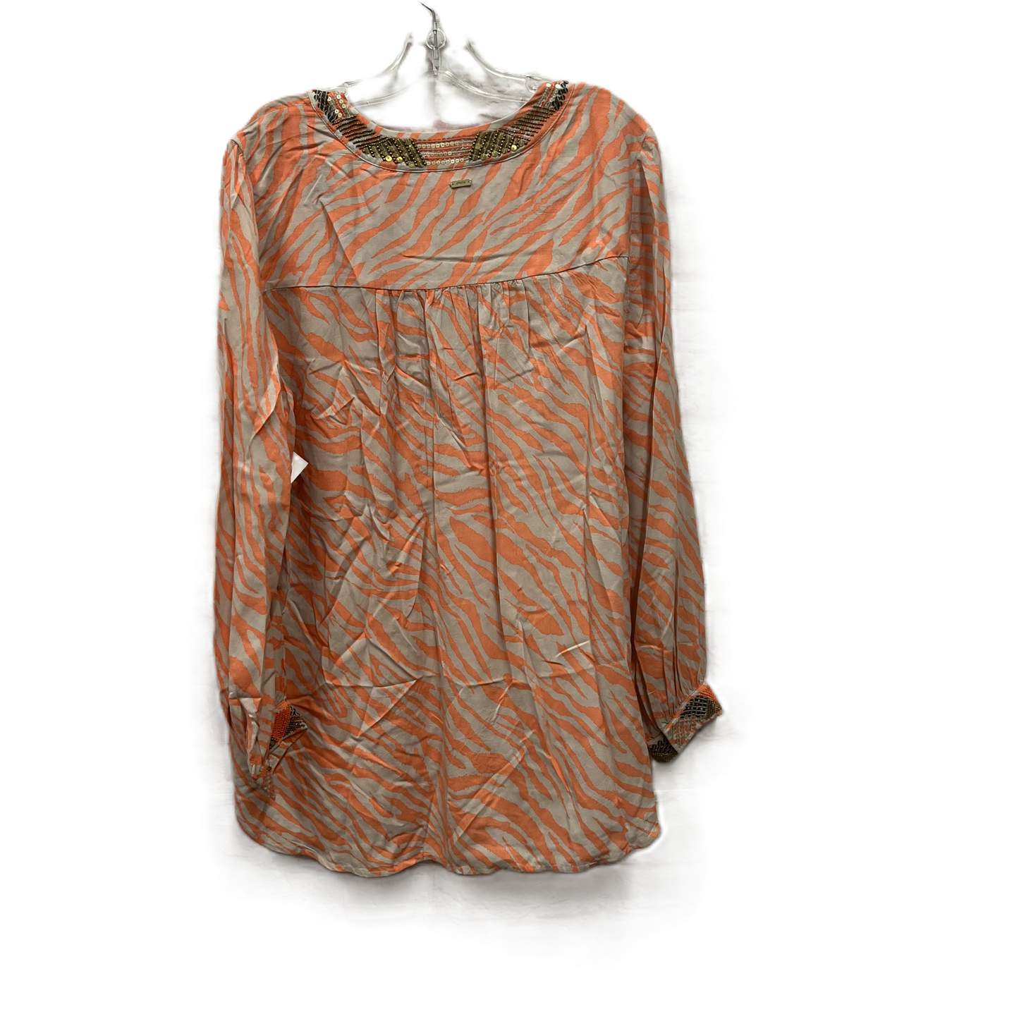 Top Long Sleeve By Chicos In Pink, Size: L