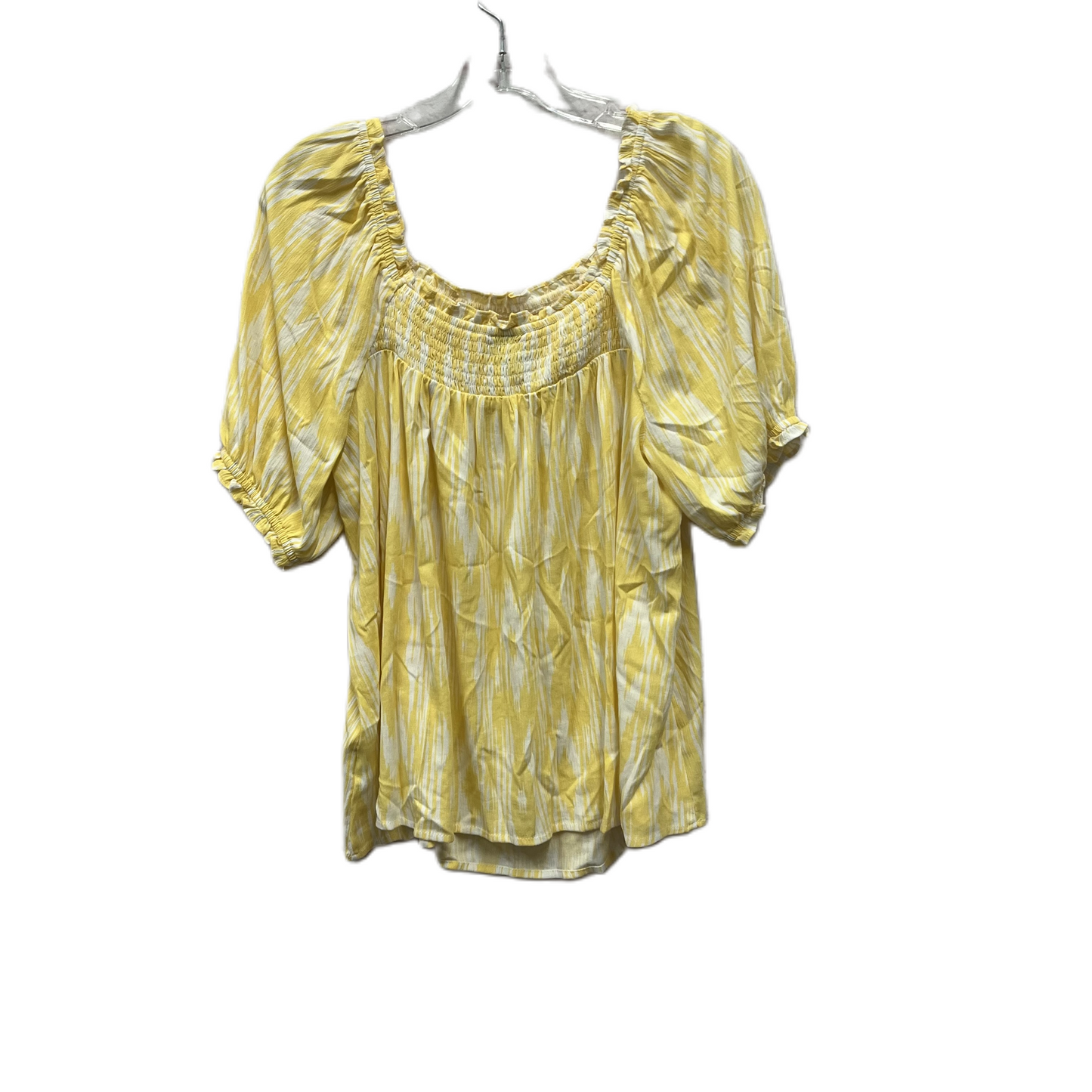 Top Short Sleeve By Torrid In Yellow, Size: 1x