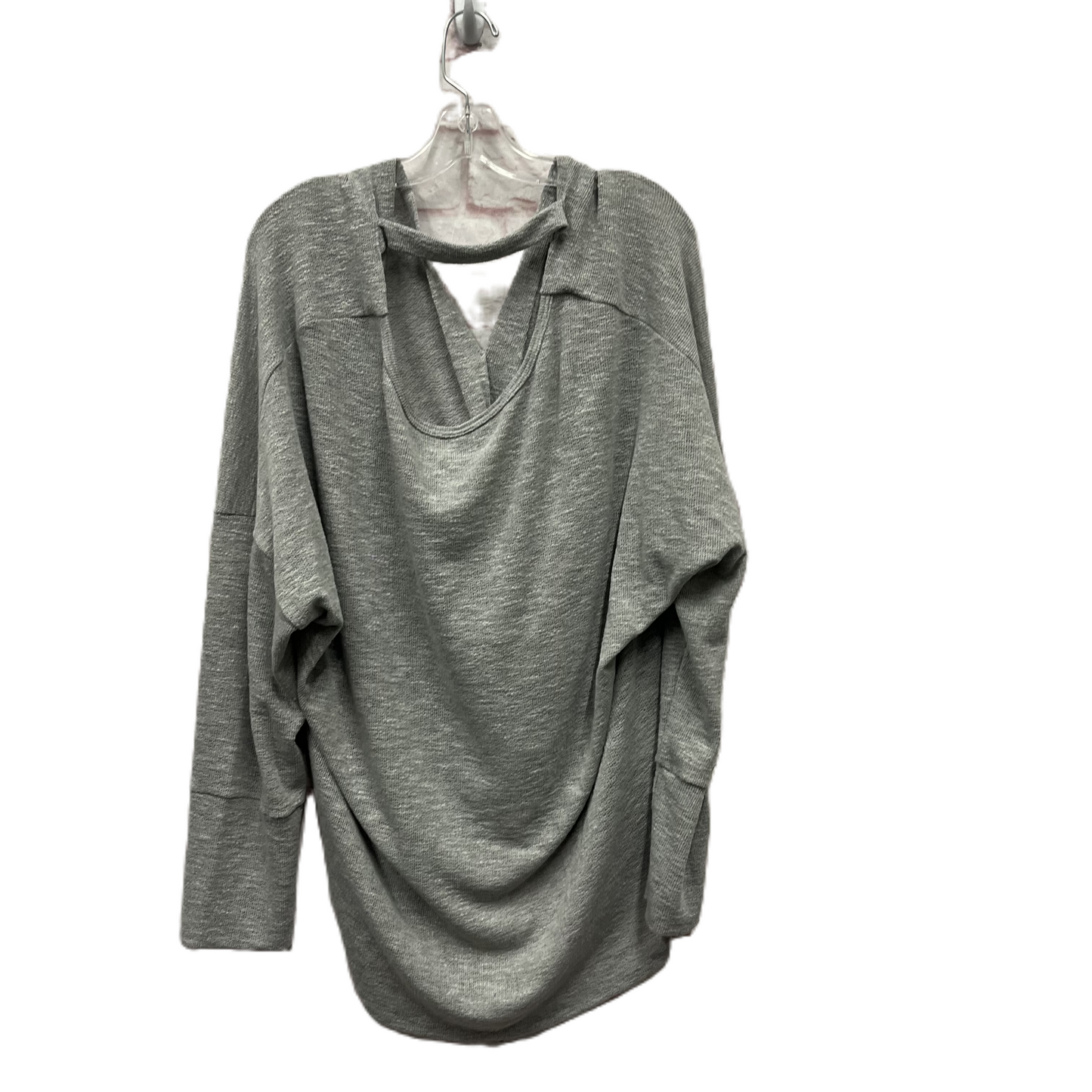 Top Long Sleeve By White Birch In Grey, Size: 2x