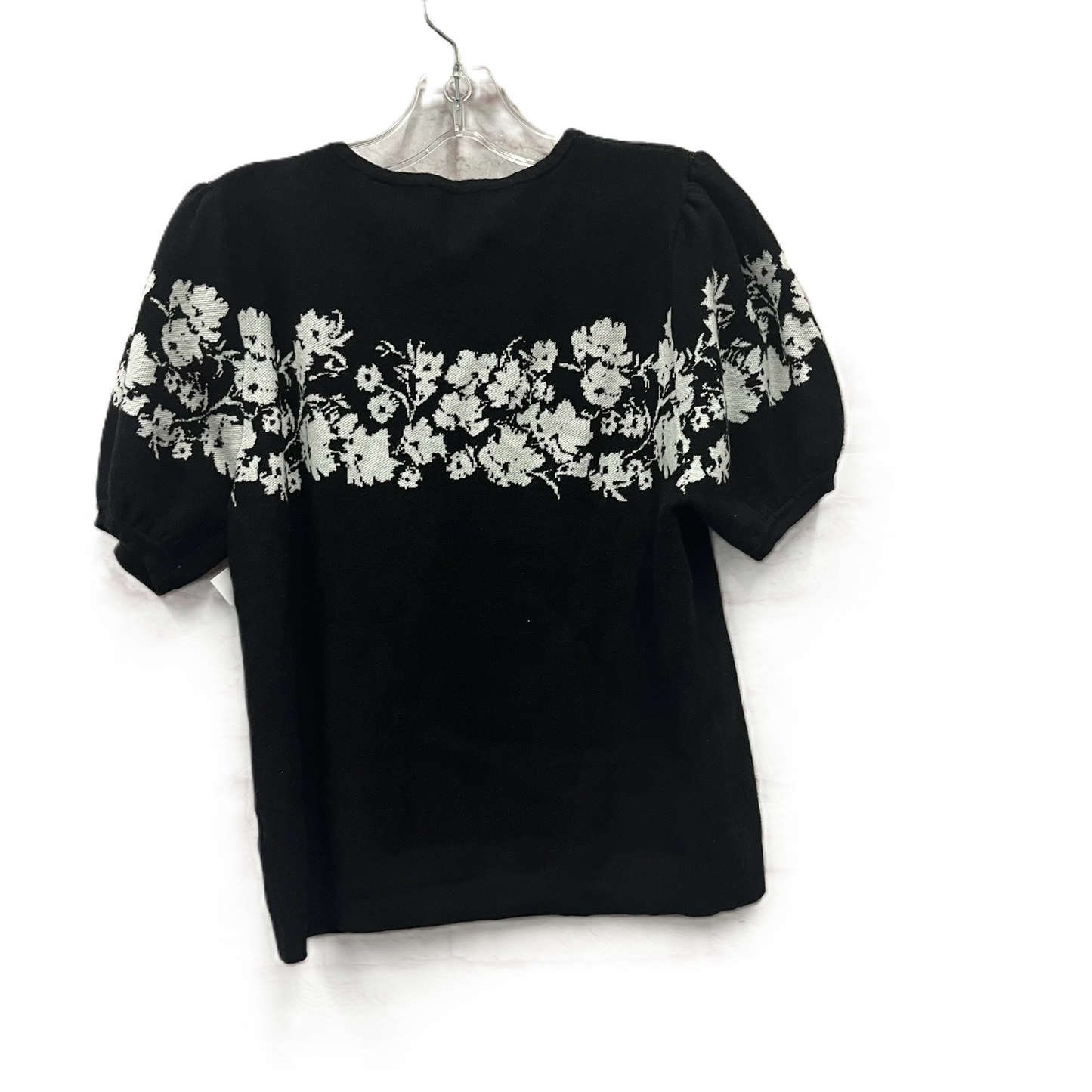 Sweater short sleeve By Elie Tahari In Black, Size: L