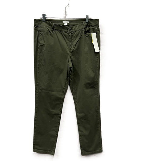 Jeans Straight By J. Jill In Green, Size: 14p