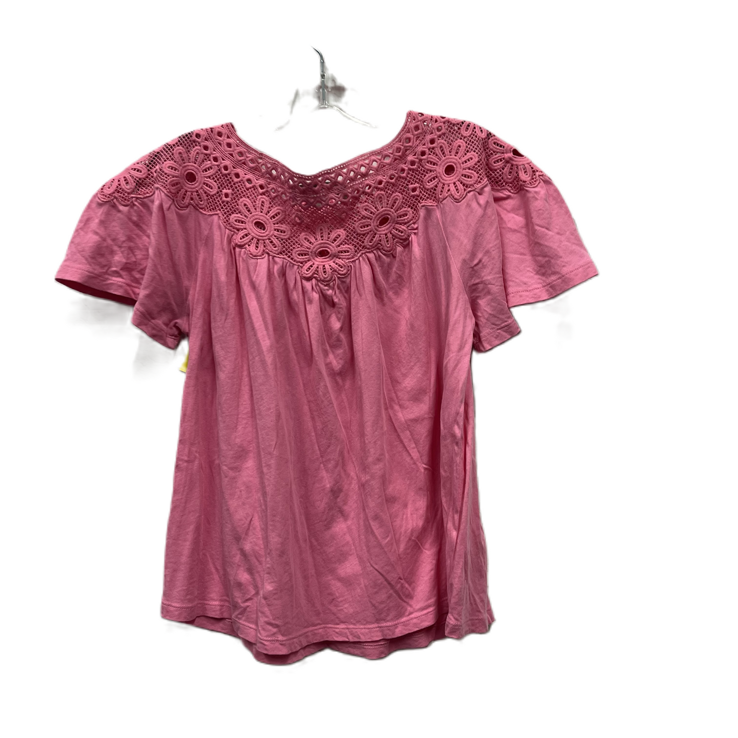 Top Short Sleeve By Loft In Pink, Size: S