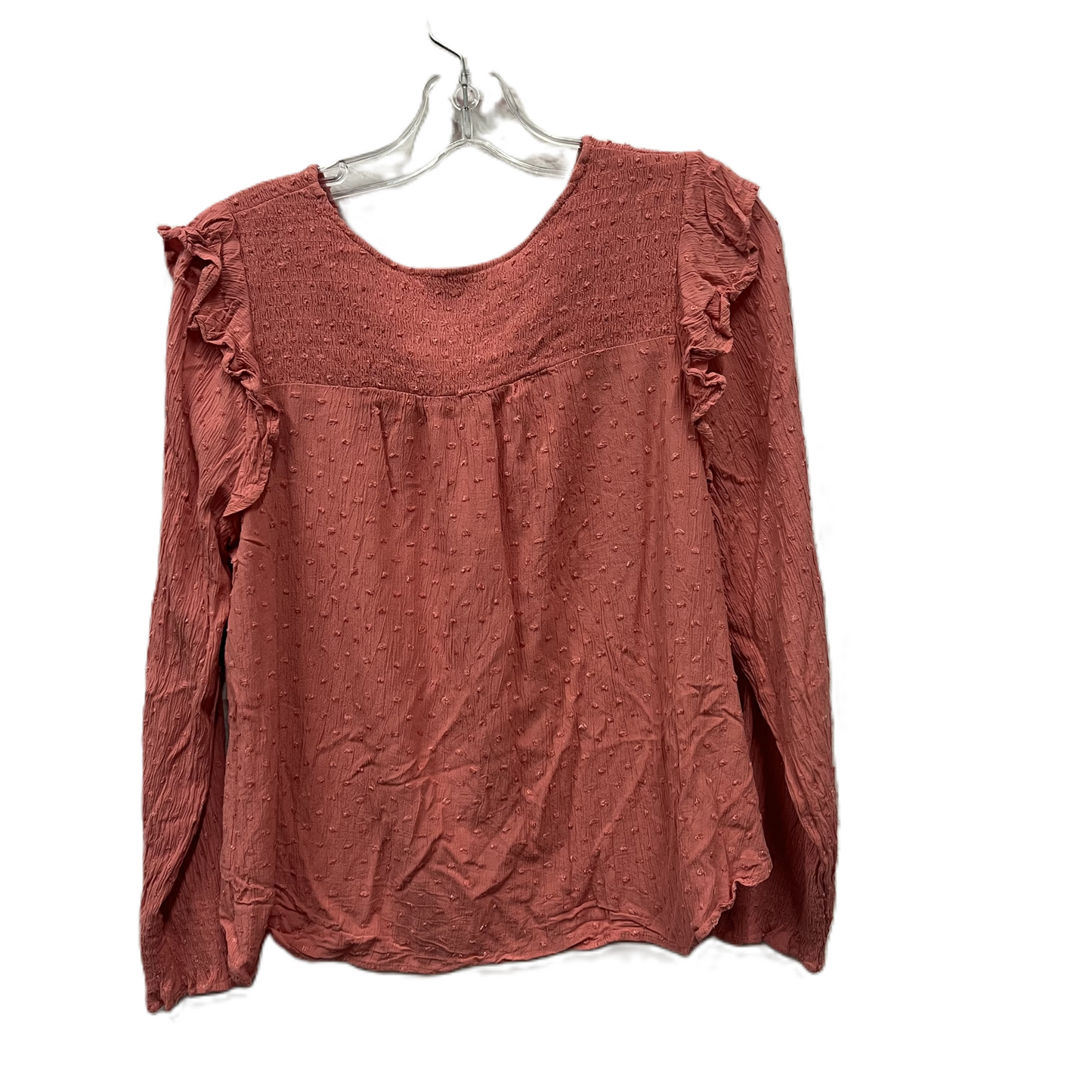 Top Long Sleeve By Loft In Pink, Size: L