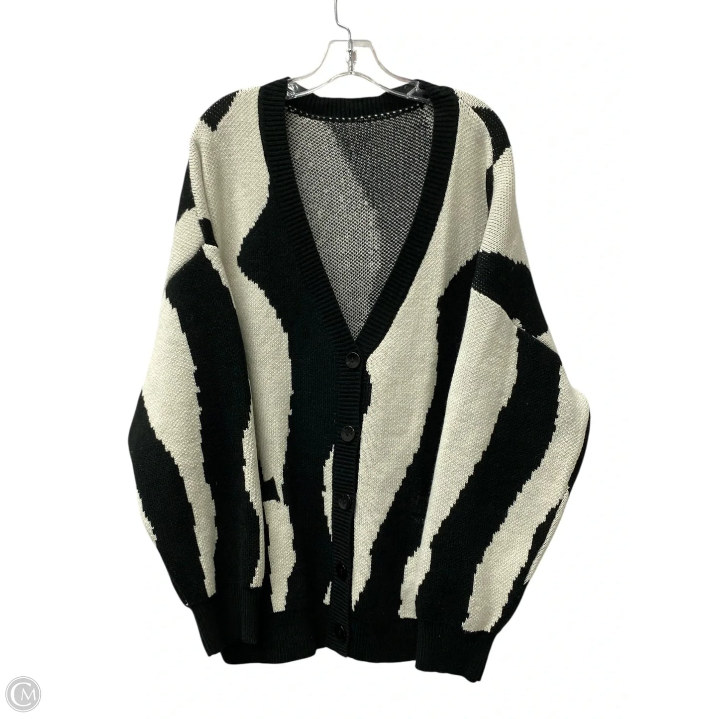 Sweater Cardigan By Shein In Black, Size: 3x
