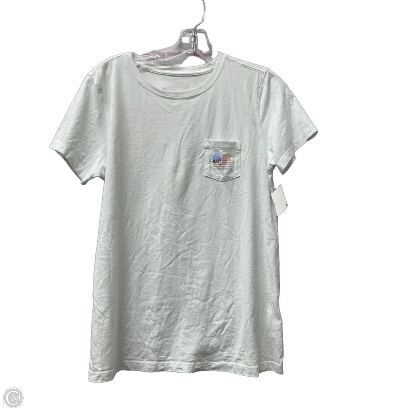 Top Short Sleeve By Vineyard Vines In White, Size: M