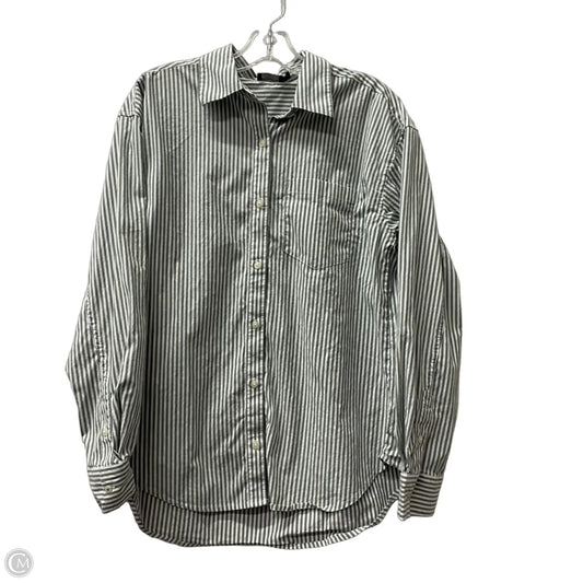 Top Long Sleeve By Vineyard Vines In Grey & White, Size: S