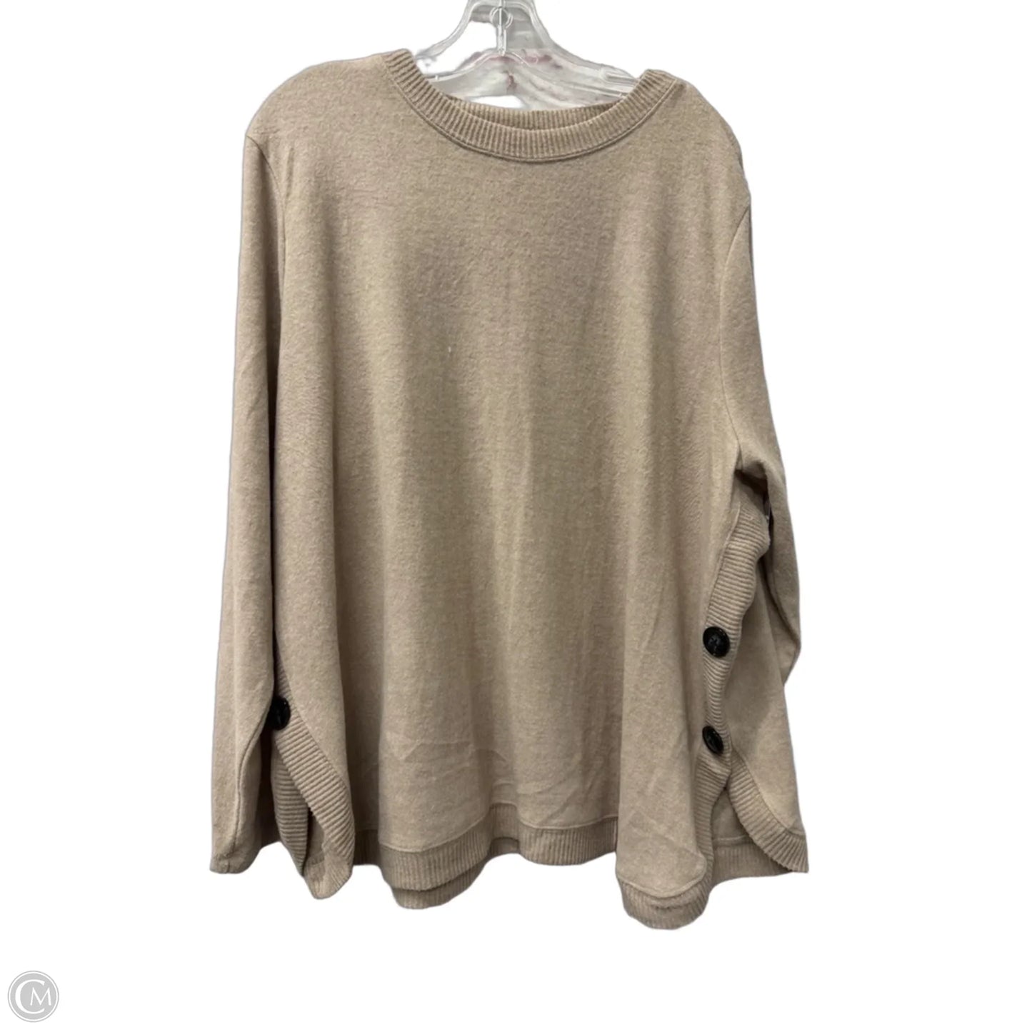 Sweater By Philosophy In Tan, Size: 2x