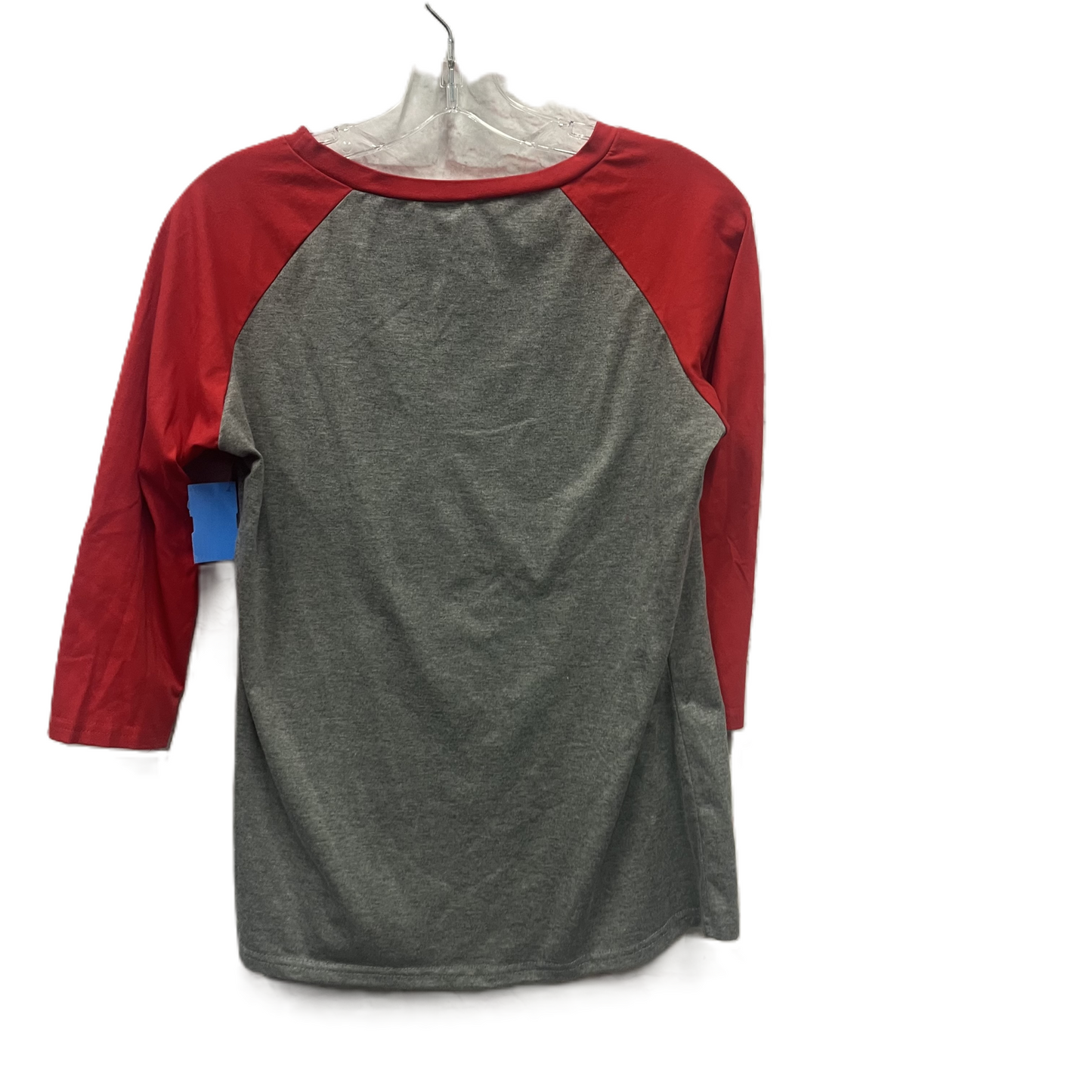 Top 3/4 Sleeve Basic  In Grey, Size: M