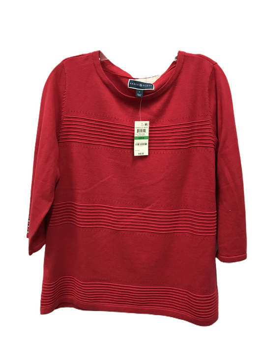 Red Sweater By Karen Scott, Size: L