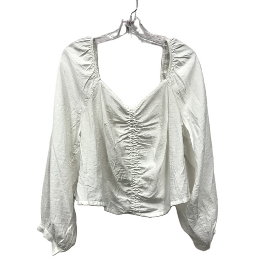 White Top Long Sleeve By A New Day, Size: Xxl