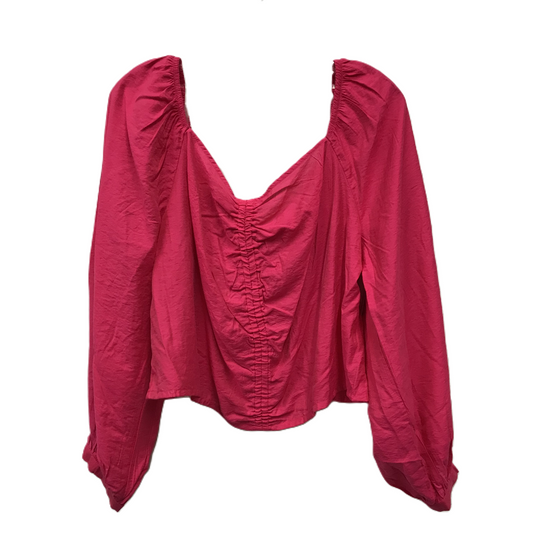 Pink Top Long Sleeve By A New Day, Size: Xxl