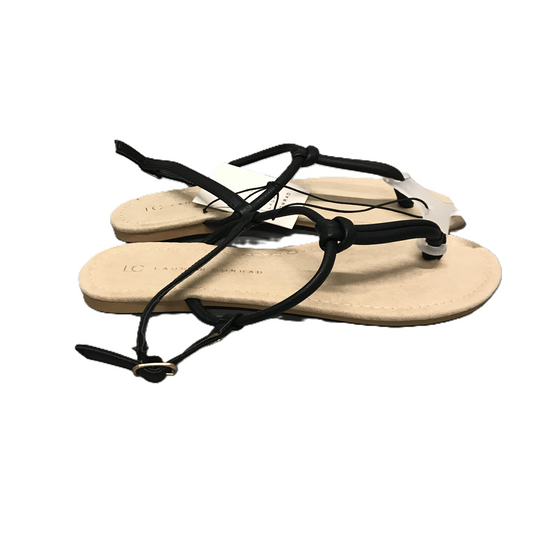 Black Sandals Flats By Lc Lauren Conrad, Size: 8