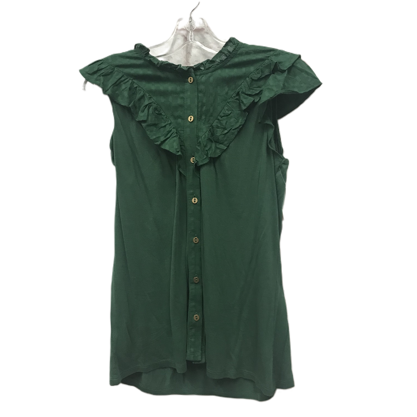 Green Top Short Sleeve By Loft, Size: S