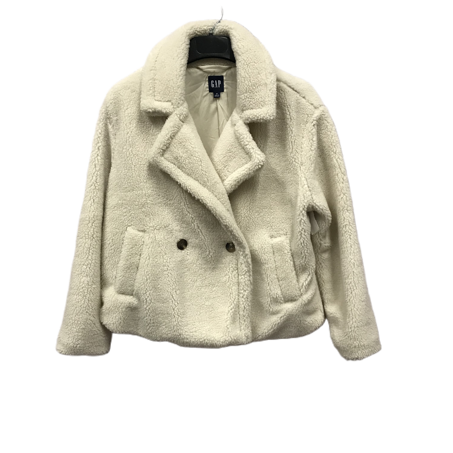 Jacket Faux Fur & Sherpa By Gap In Beige, Size: M