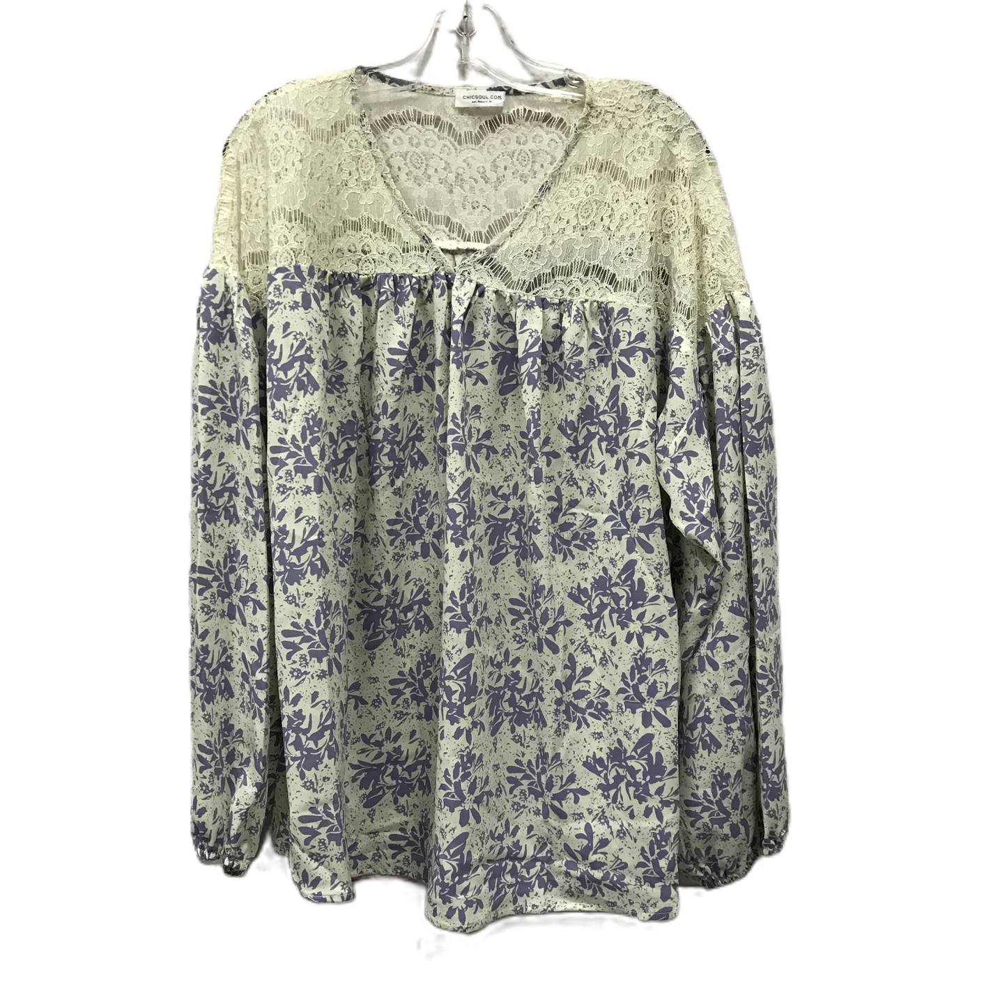 Top Long Sleeve By Chicsoul In Purple, Size: 3x