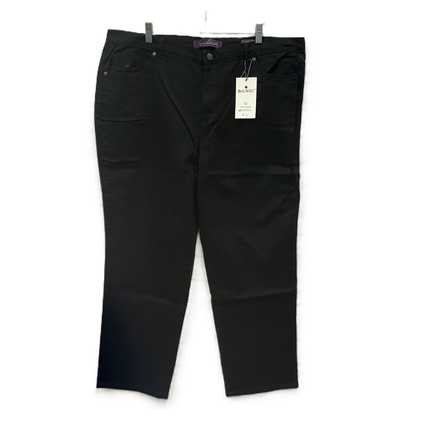 Jeans Straight By Gloria Vanderbilt In Black, Size: 20w