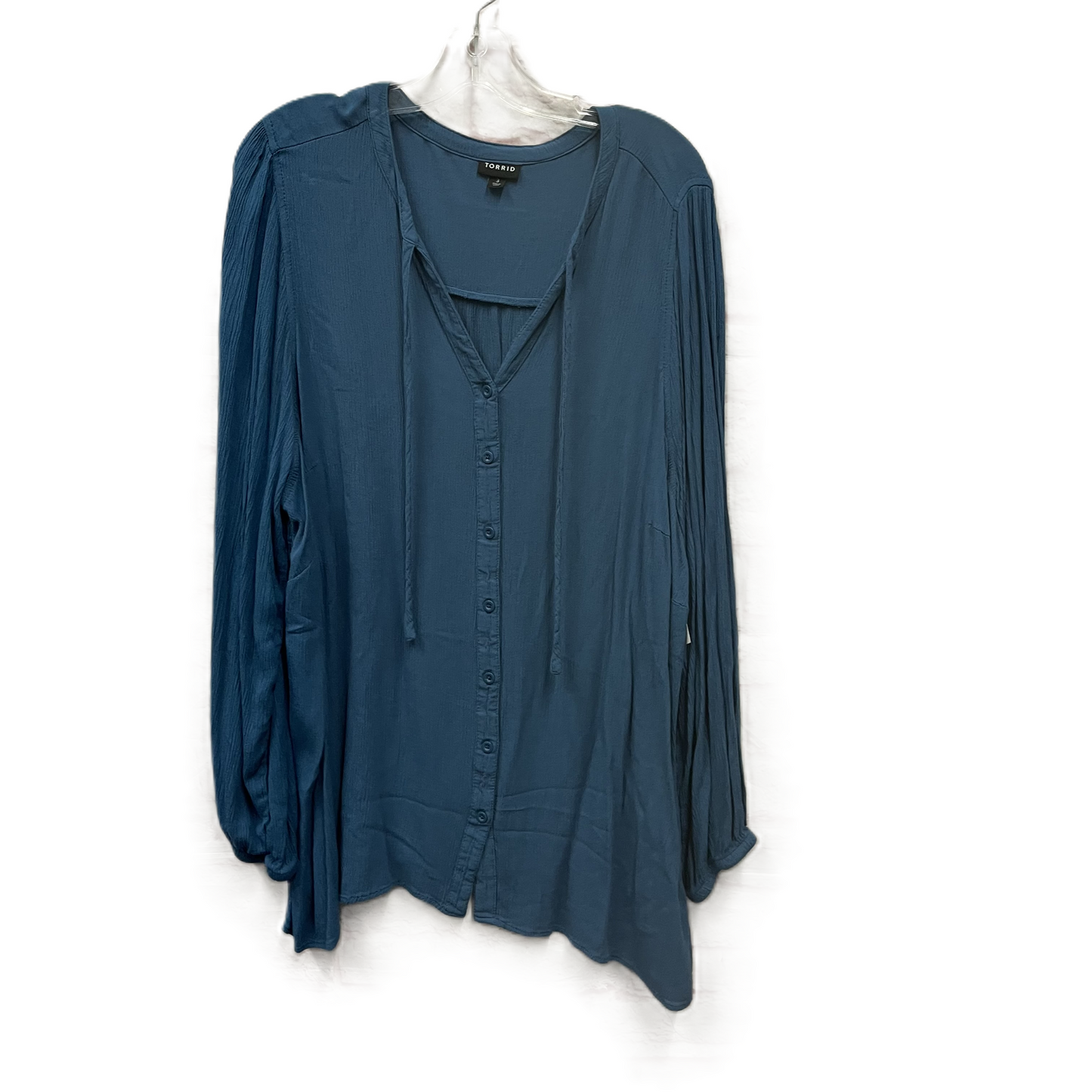 Top Long Sleeve By Torrid In Blue, Size: 3x