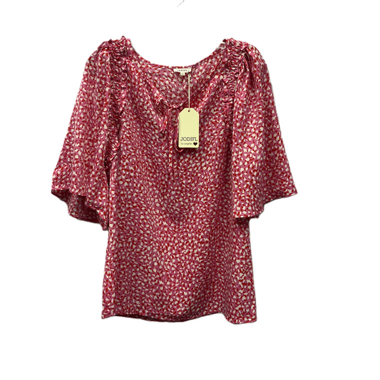 Top Short Sleeve By Jodifl In Pink, Size: L