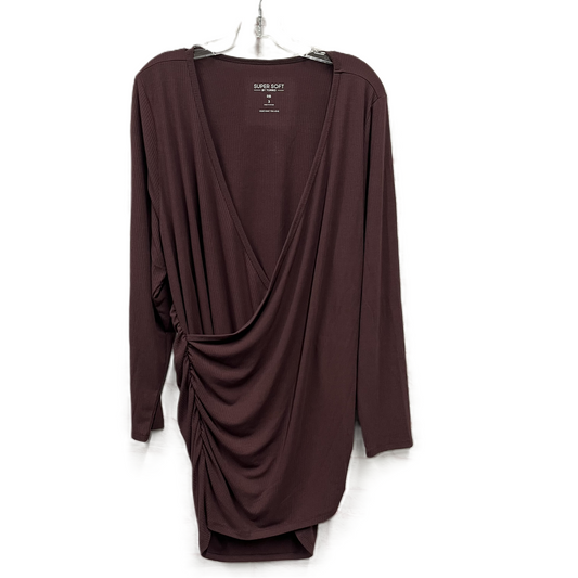 Top Long Sleeve By Torrid In Purple, Size: 3x