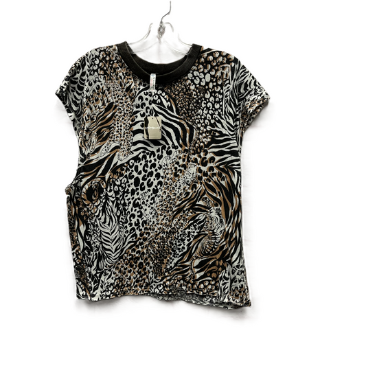 Athletic Top Short Sleeve By Free People In Black & Cream, Size: S