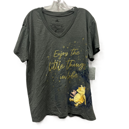 Top Short Sleeve Basic By Disney Store In Grey, Size: 2x