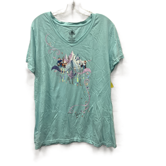 Top Short Sleeve Basic By Disney Store In Blue, Size: 2x